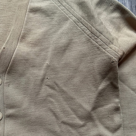 True Vintage 60s Maglificio Teda Cardigan‎ Sweater Knitwear Olive Green Small - Picture 4 of 4